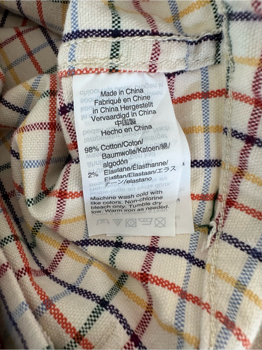 Madewell Emmett Wide-Leg Patch Pocket Crop Pants in Rainbow Windowpane size 23 - Picture 10 of 10